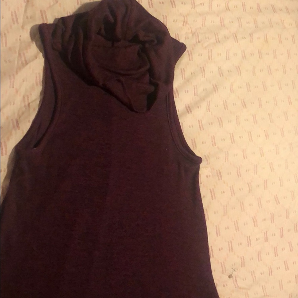 Burgundy cowl neck sweater dress